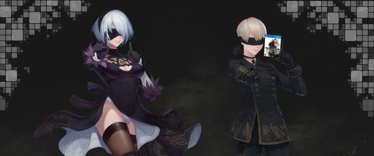尼尔机械纪元2B&9S超清壁纸，4K游戏图片，3440x1440分辨率，一键下载