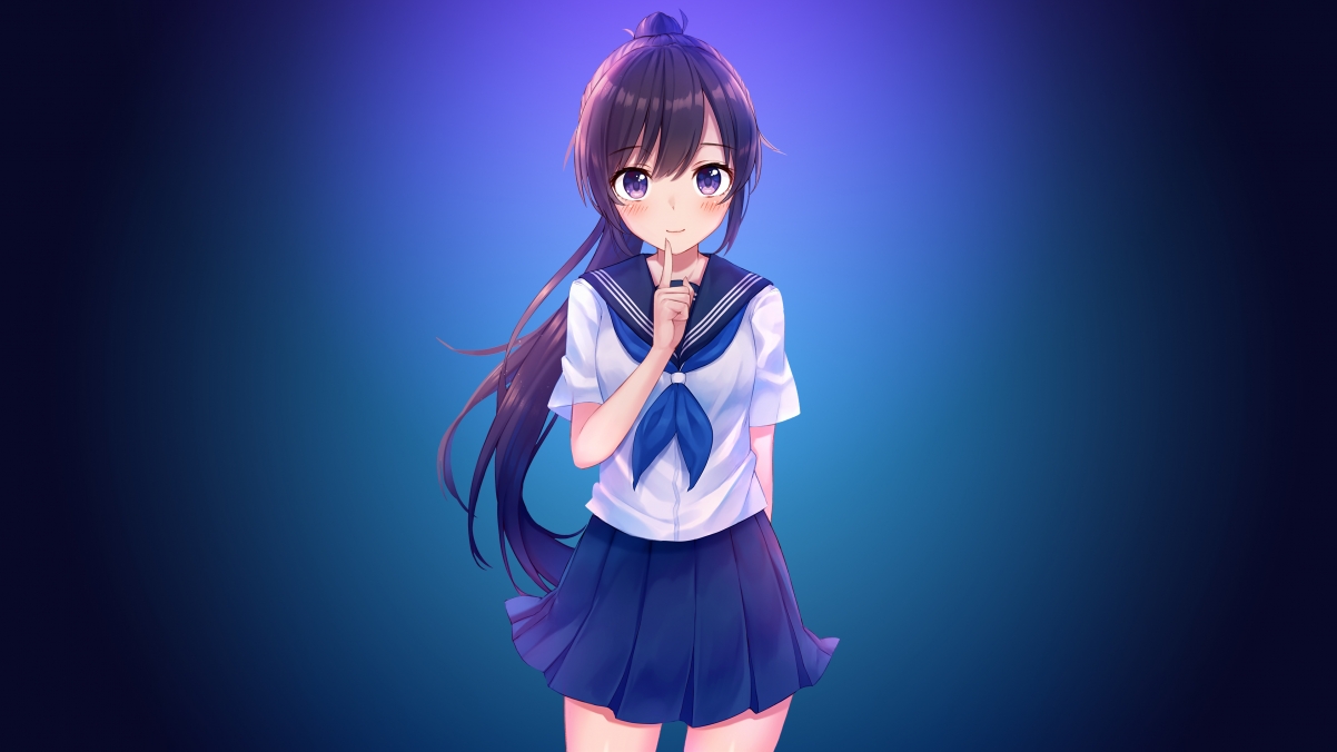 Secret水手服萌妹动漫4K高清壁纸，3840x2160分辨率，精美图片下载