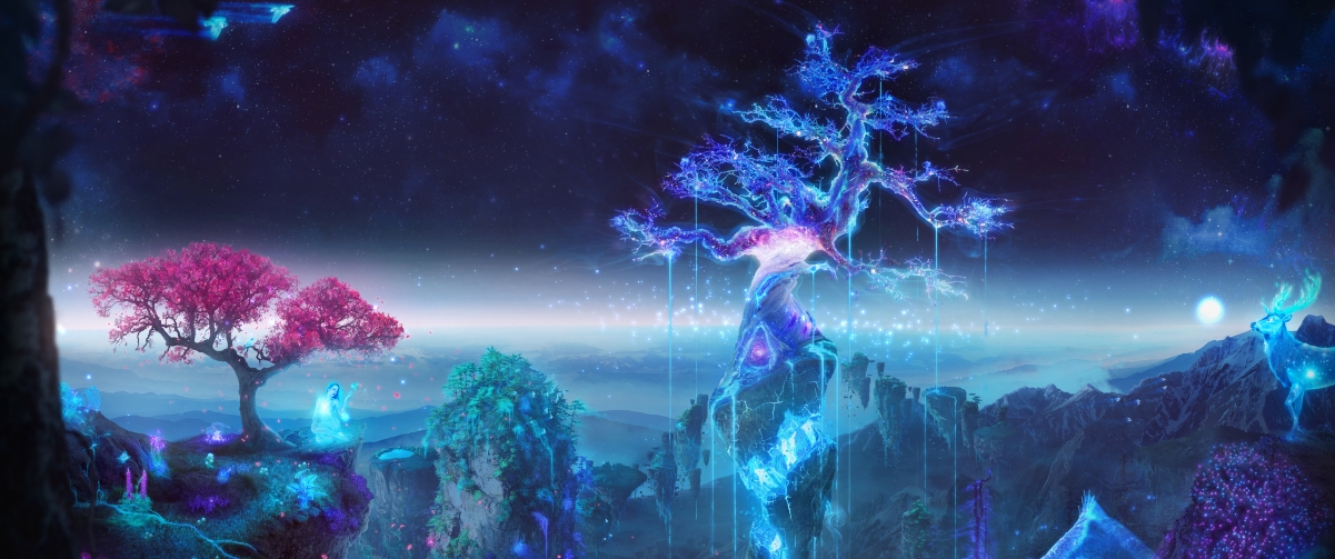 伊甸园灵魂之树高清壁纸，4K带鱼屏专属，3440x1440超清下载