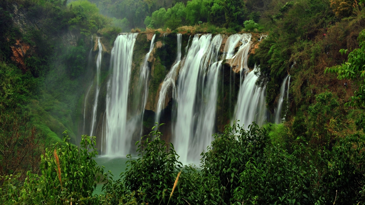 九龙瀑布绝美风光，4K高清风景壁纸，4256x2394超清下载
