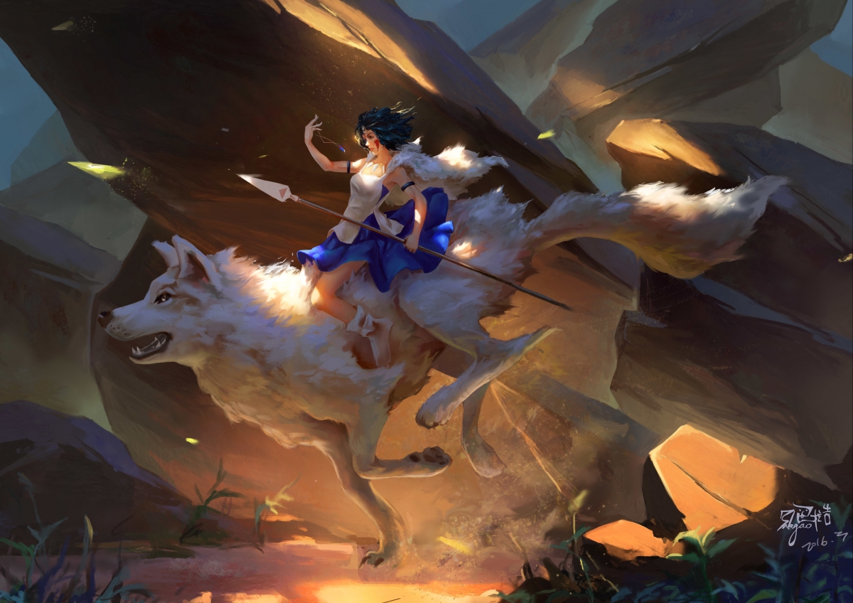 DOTA2高清壁纸，悬崖狼女骑手，幽灵公主4K游戏美图，4000x2828超高清下载