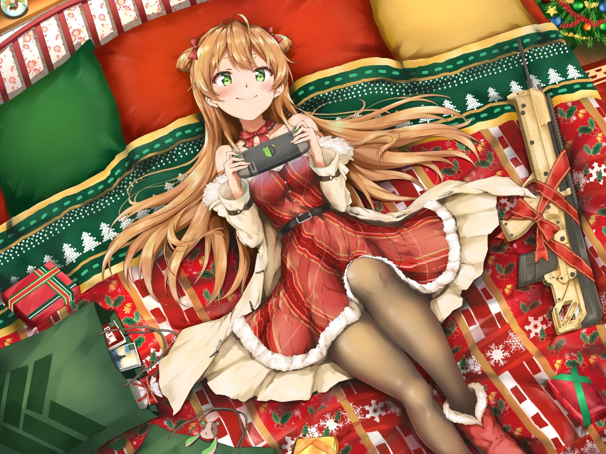圣诞礼服女孩，绝美4K动漫壁纸，高清4000x3000下载！