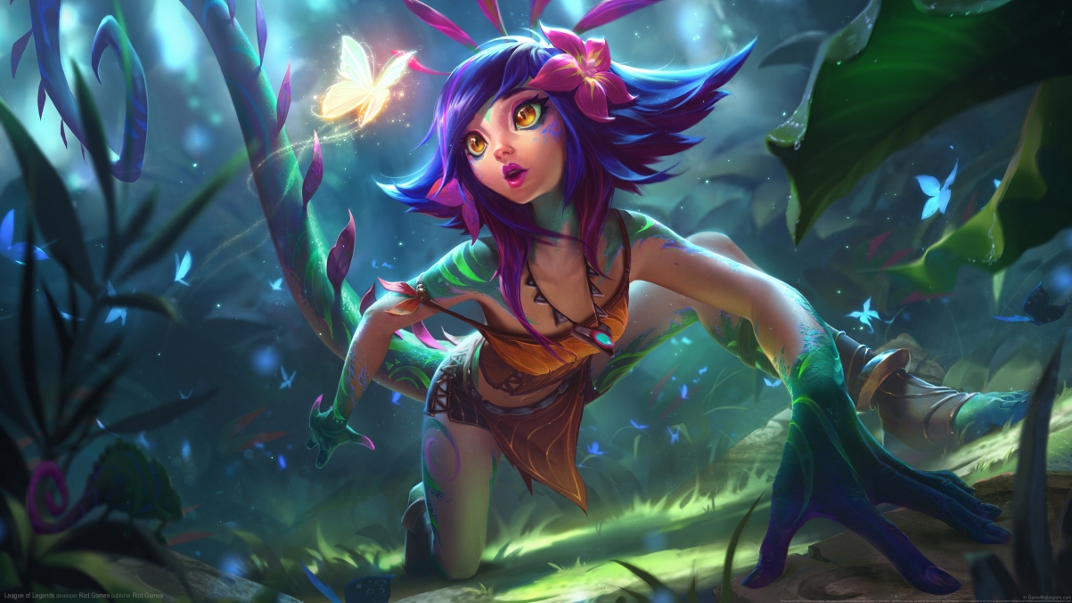 《LOL》新英雄妮蔻惊艳登场！5K高清壁纸，4K游戏美图，5120x2880分辨率畅享下载