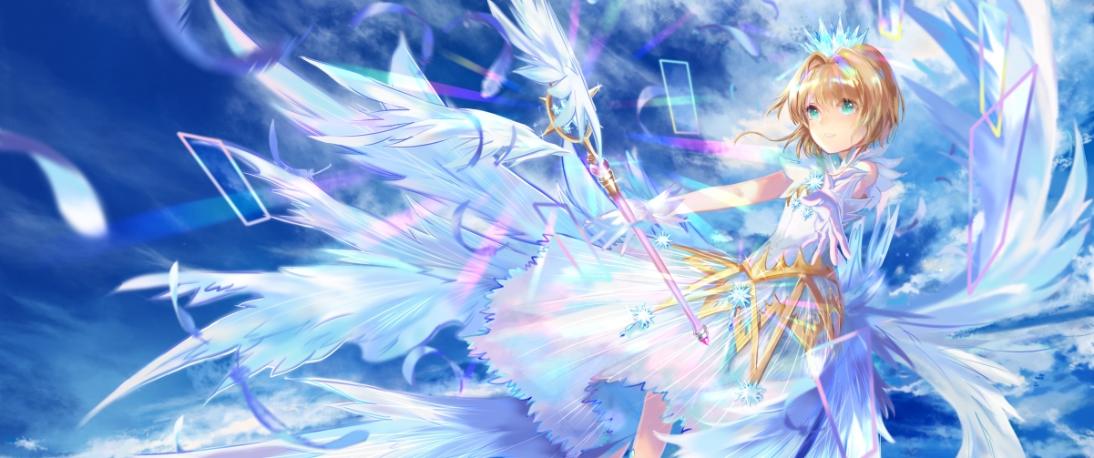 魔卡少女樱超高清4K壁纸，3440x1440分辨率，精美动漫图片免费下载