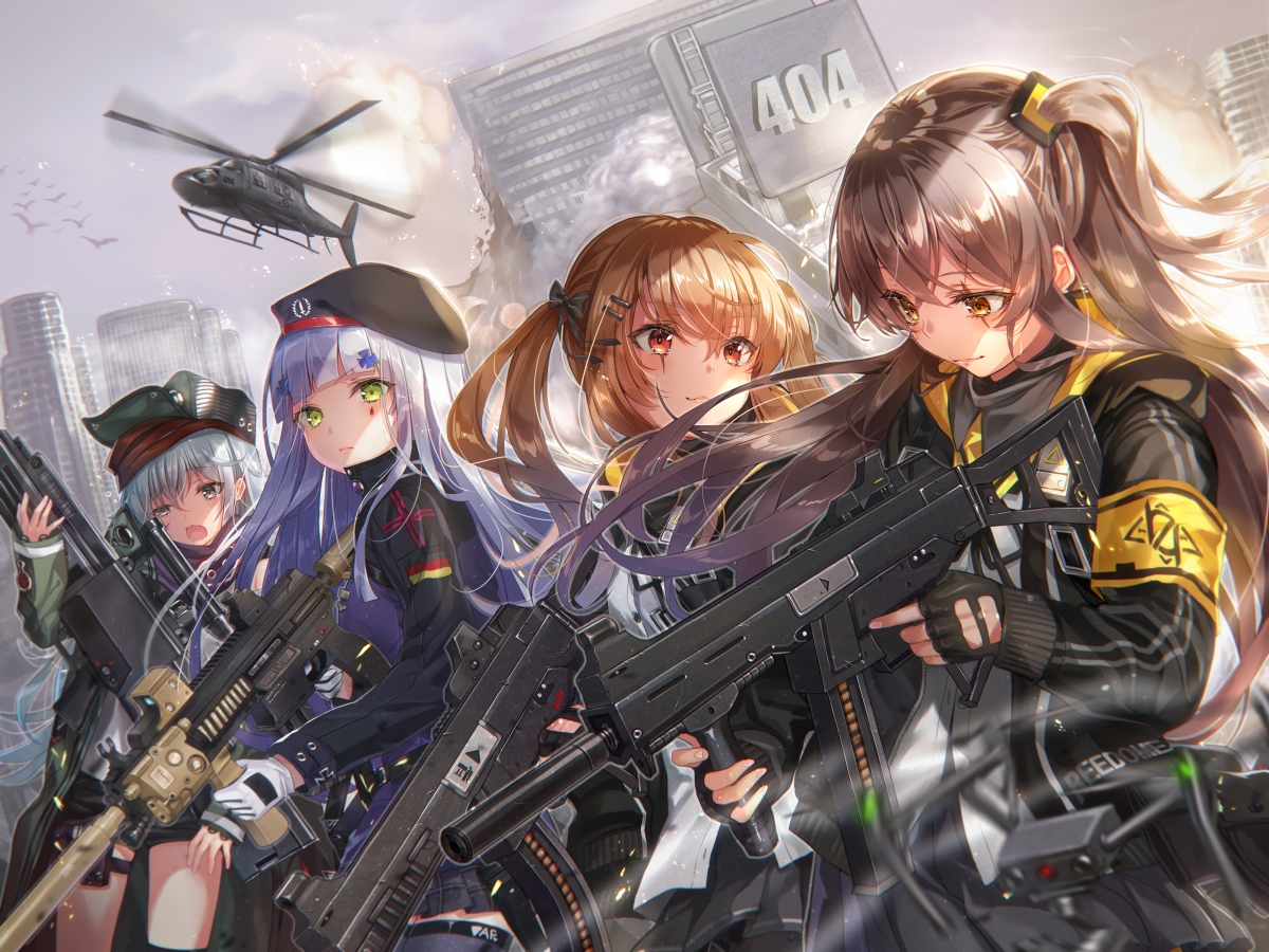 少女前线404小队成员精选4K超清壁纸，动漫风格，高清4000x3000像素，免费下载
