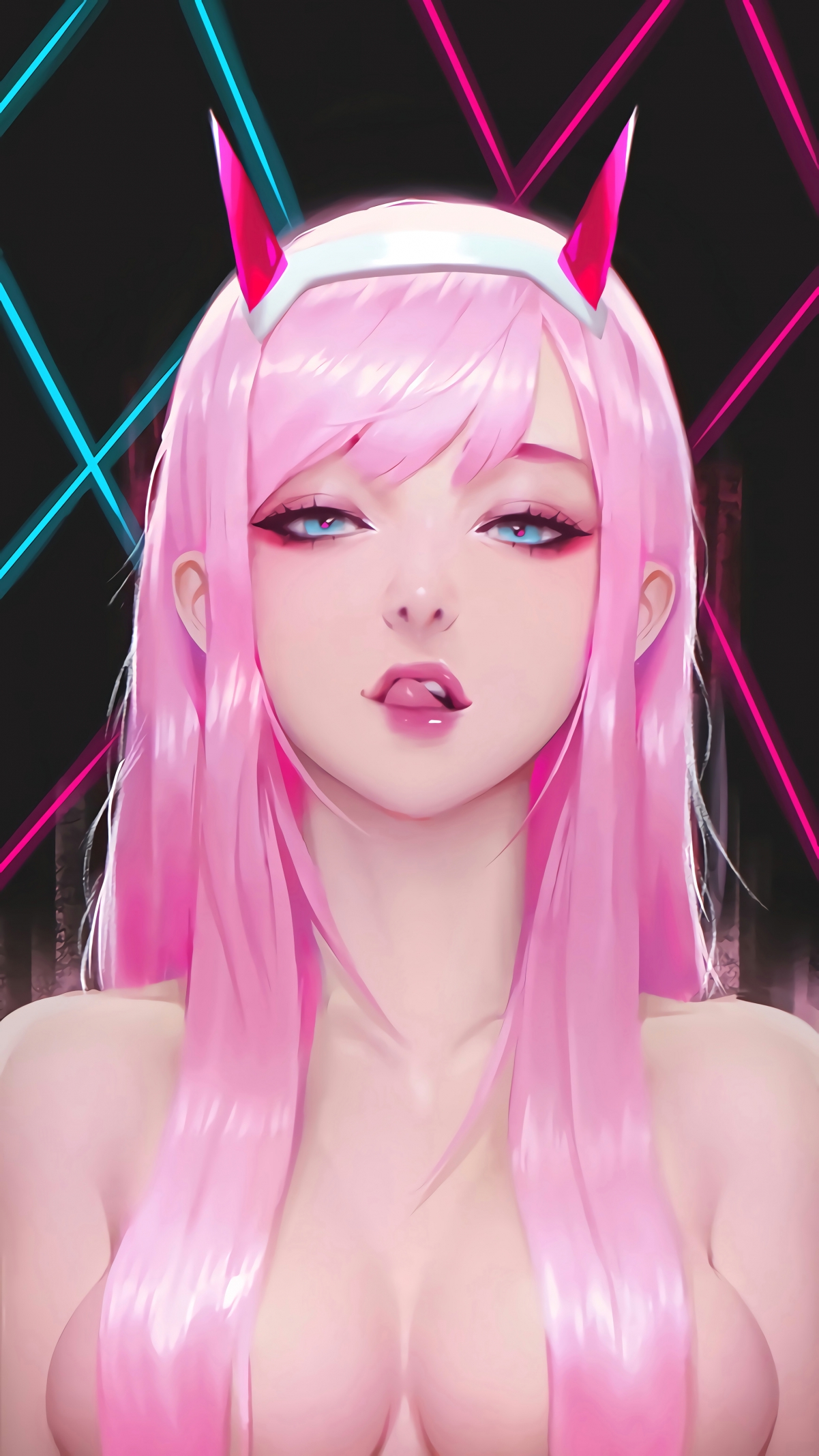 《DARLING in the FRANXX 02》绝美竖屏4K手机壁纸，超清2160x3840，一键下载！