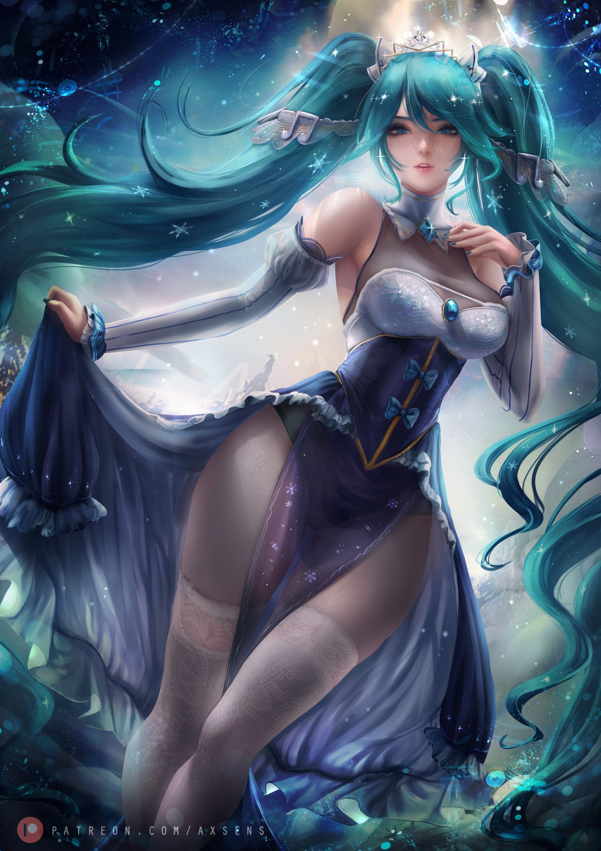 初音未来冬日竖屏壁纸，高清4K手机图片，3532x5000分辨率，免费下载