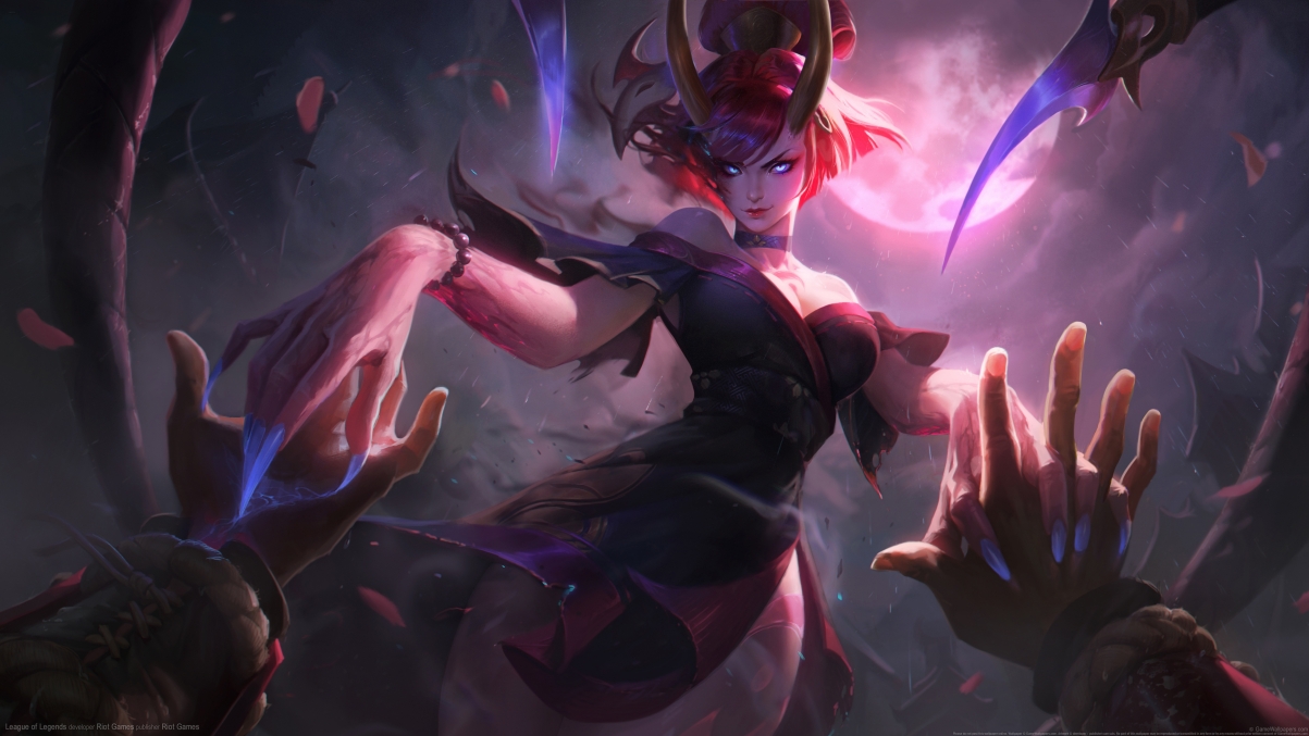 LOL腥红之月伊芙琳，绝美5K超清壁纸，4K画质，5120x2880分辨率，一键下载