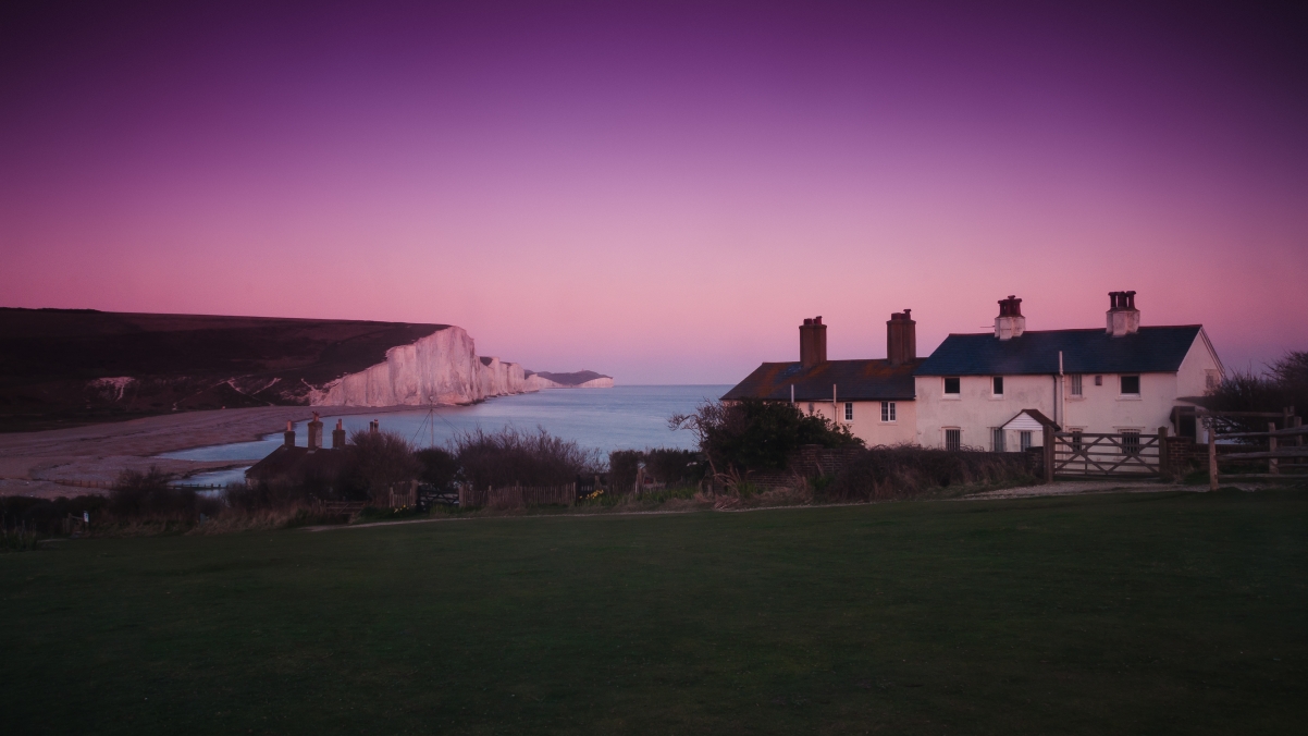 英国七姐乡村公园海景别墅，绝美4K风景壁纸，高清下载3840x2160