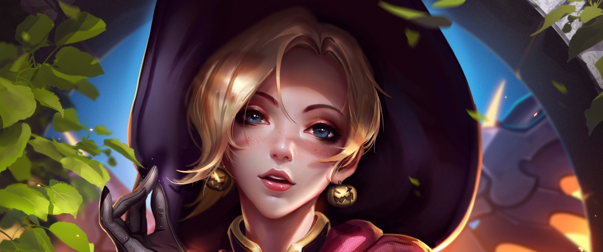 守望先锋Mercy超清4K壁纸，3440x1440高清游戏图片，一键下载