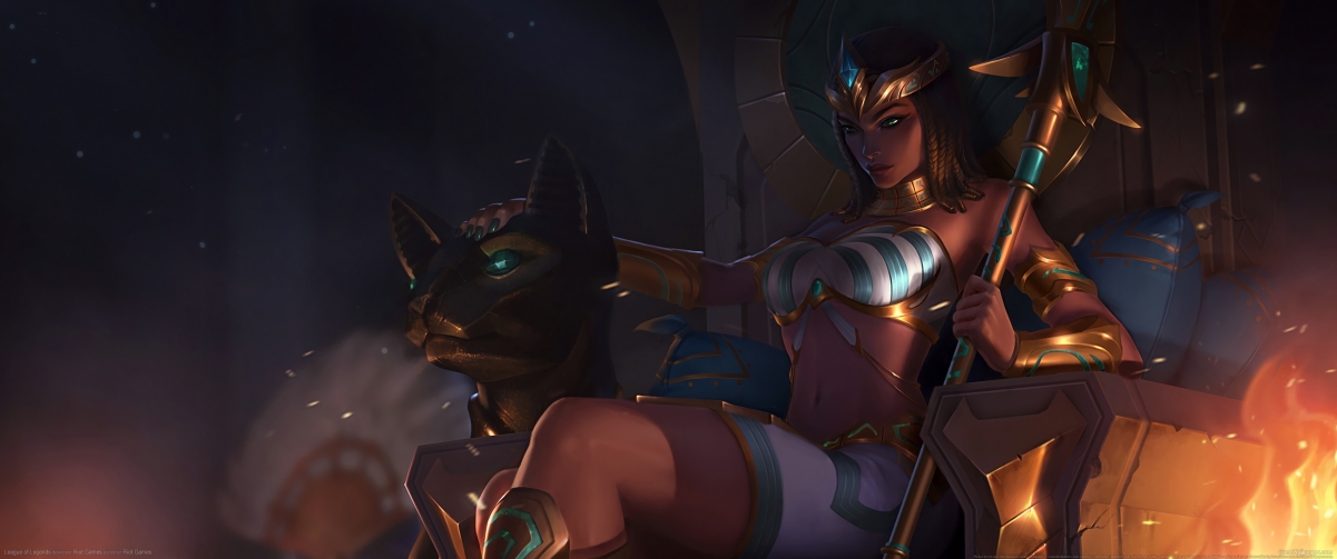 LOL狂野女猎手奈德丽4K超清壁纸，3440x1440分辨率，游戏美图一键下载