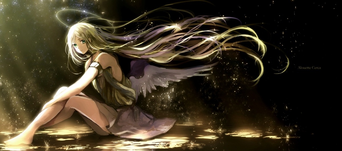 二次元天使少女动漫壁纸，4K高清3000x1325，免费下载