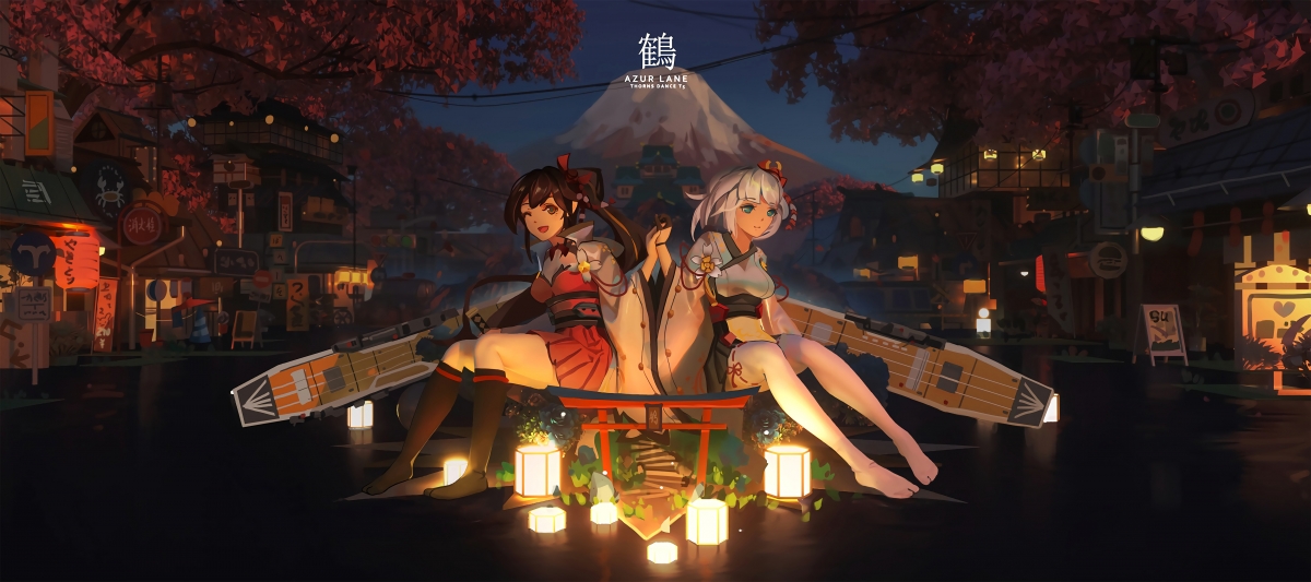 鹤舰娘精选4K动漫壁纸，超清5000x2221分辨率，免费下载