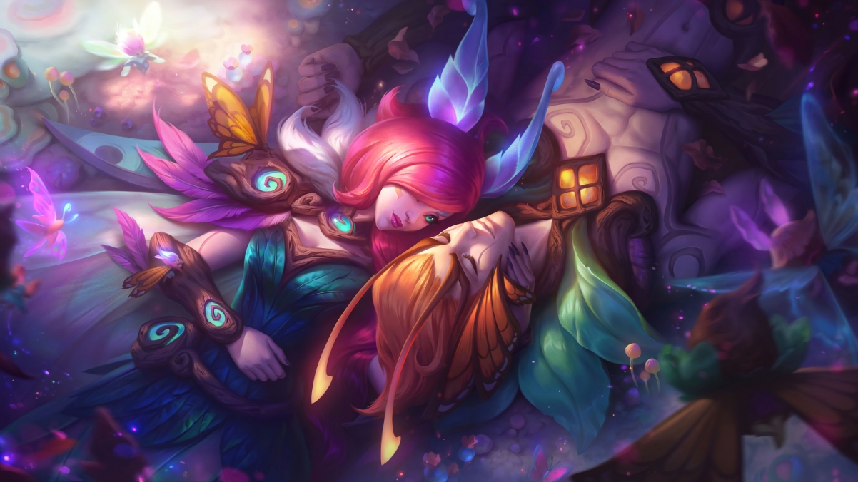 LOL英雄联盟，幻翎逆羽霞洛4K超高清壁纸，永恒之森主题，3840x2160分辨率，免费下载