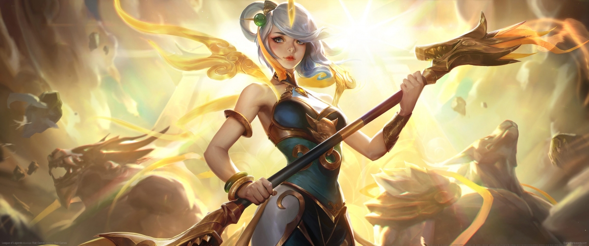 LOL英雄联盟，拉克丝狗年限定皮肤原画，超高清4K壁纸3440x1440，一键下载！