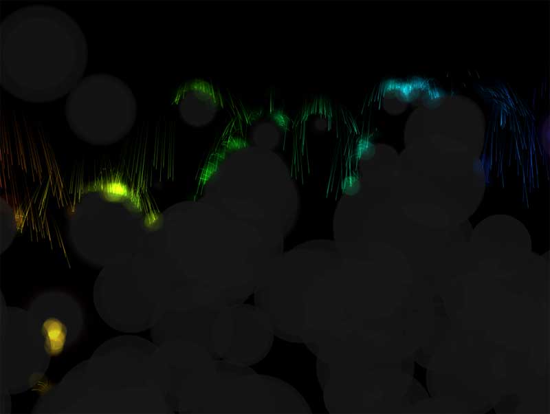 html5 canvas彩虹雨液体流动特效
