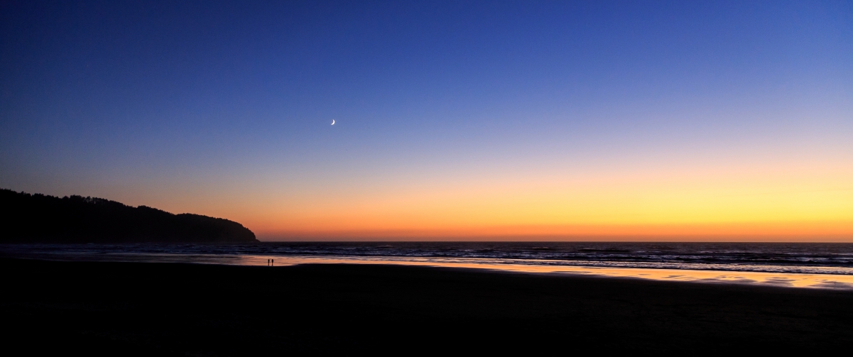 俄勒冈海角绝美日落，3440x1440超清4K风景壁纸，一键下载！