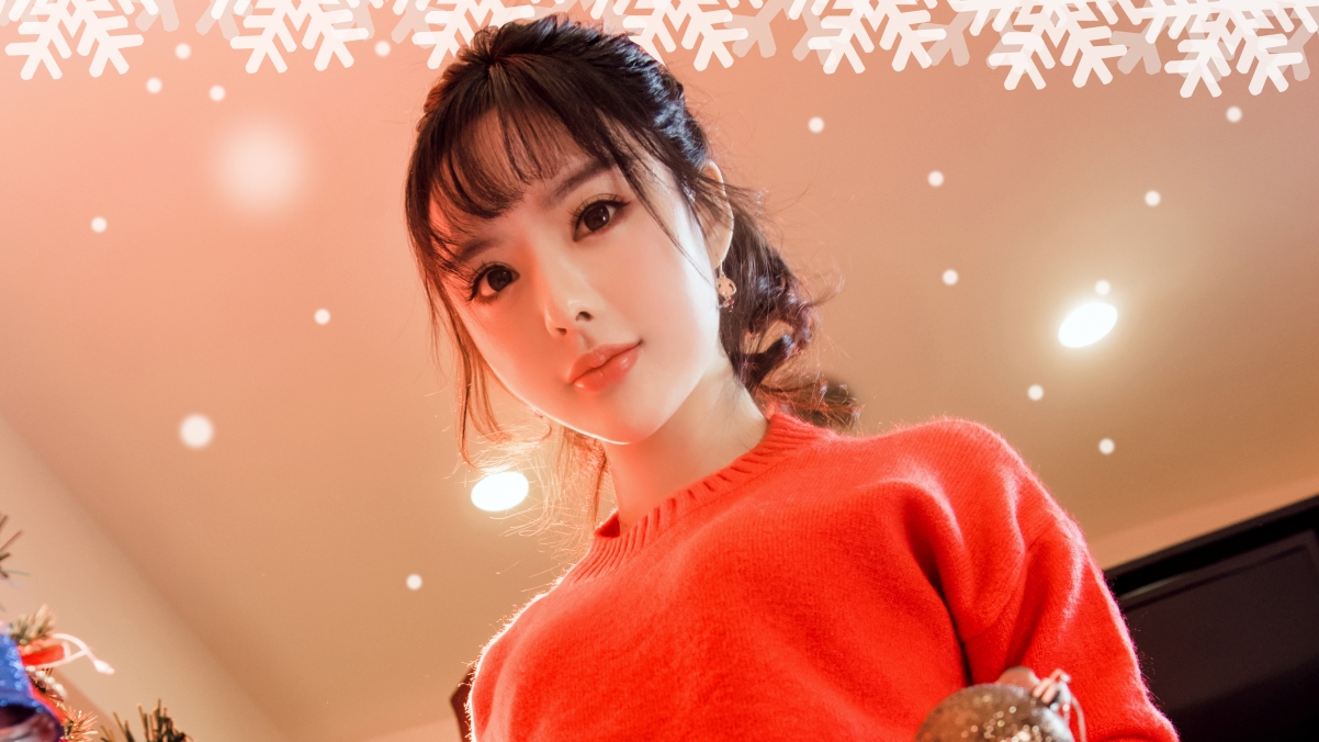 周熙妍圣诞高清4K壁纸，美女图片精选，3840x2160超清下载