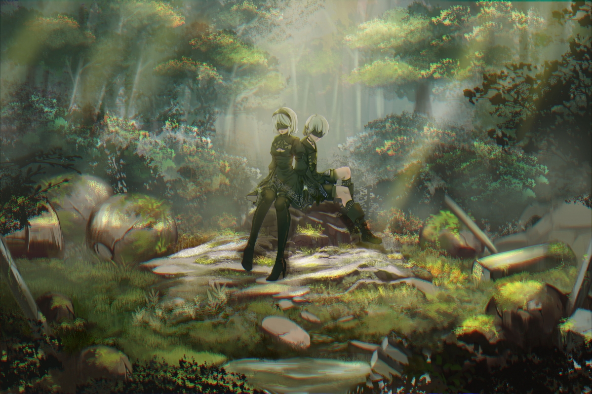 尼尔机械纪元，2B&9S精选4K壁纸，5400x3600超清大图，一键下载！