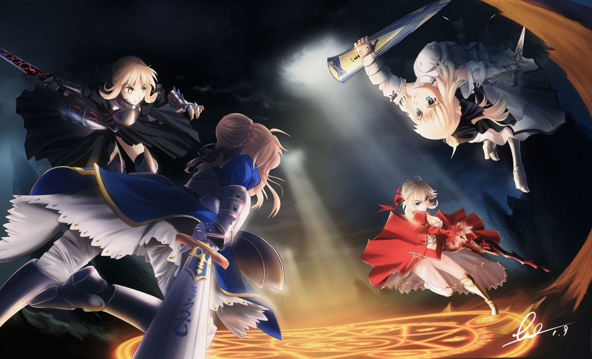 Saber魔都封魔战，高清Fate 5K壁纸，4K动漫美图，5120x3100超清下载