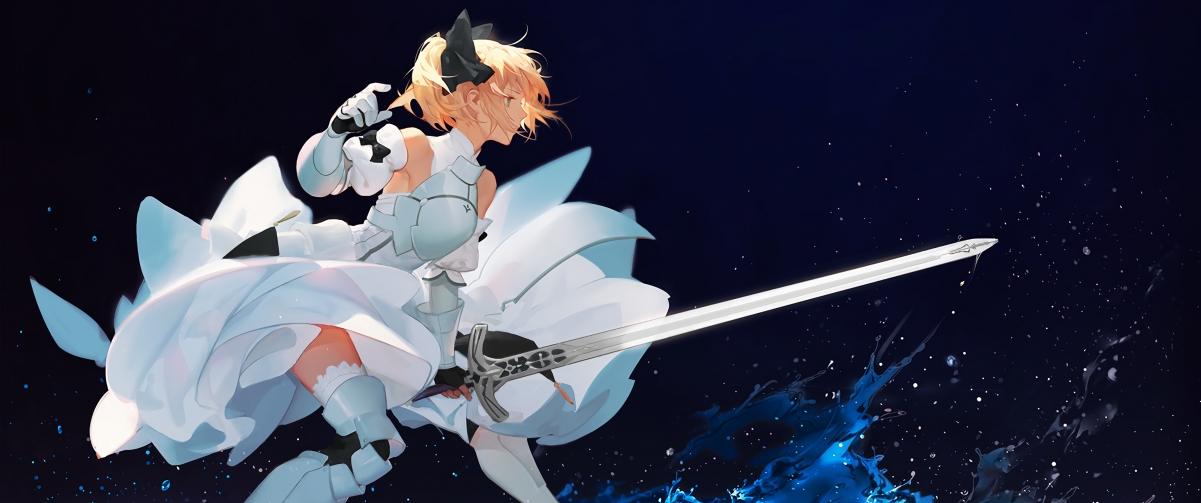 Lily Saber精美壁纸，4K动漫高清带鱼屏3440x1440，一键下载