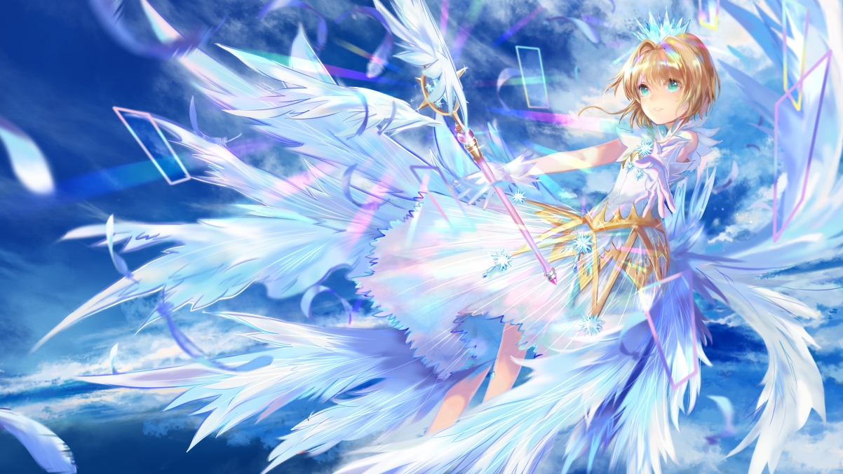 天使少女Sakura樱，绝美4K动漫壁纸，高清3840x2160，一键下载！
