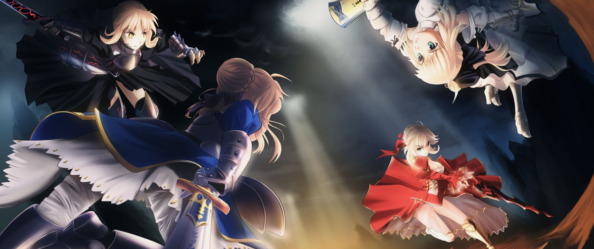 Saber 魔都封魔战超清4K壁纸，3440x1440高清动漫图片，一键下载