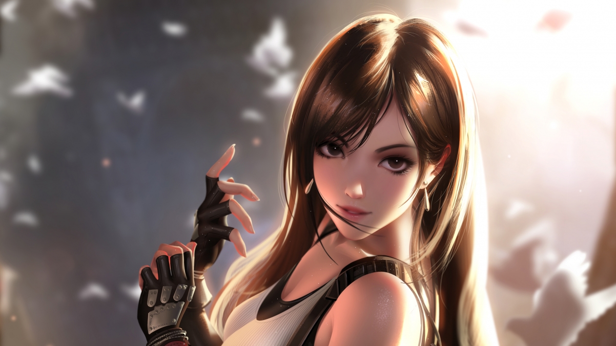 蒂法Tifa Lockhart插画精选，高清4K绘画壁纸，3840x2160分辨率，免费下载