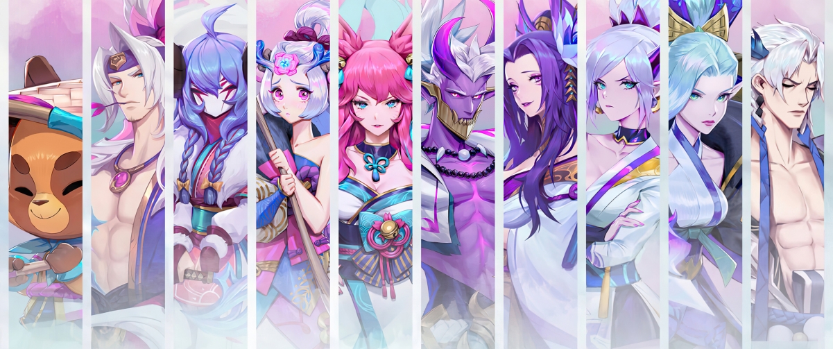 LOL灵魂莲华节精选，阿狸、莉莉娅、锐雯、薇恩4K高清壁纸，3440x1440带鱼屏专属下载