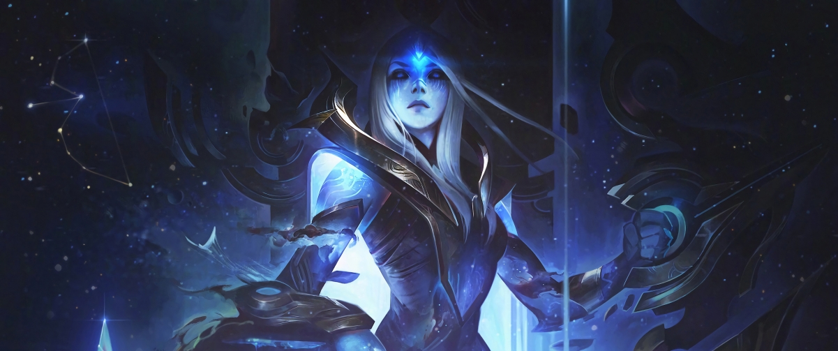 LOL英雄联盟，绝美御星魔矢艾希4K壁纸，高清3440x1440，一键下载