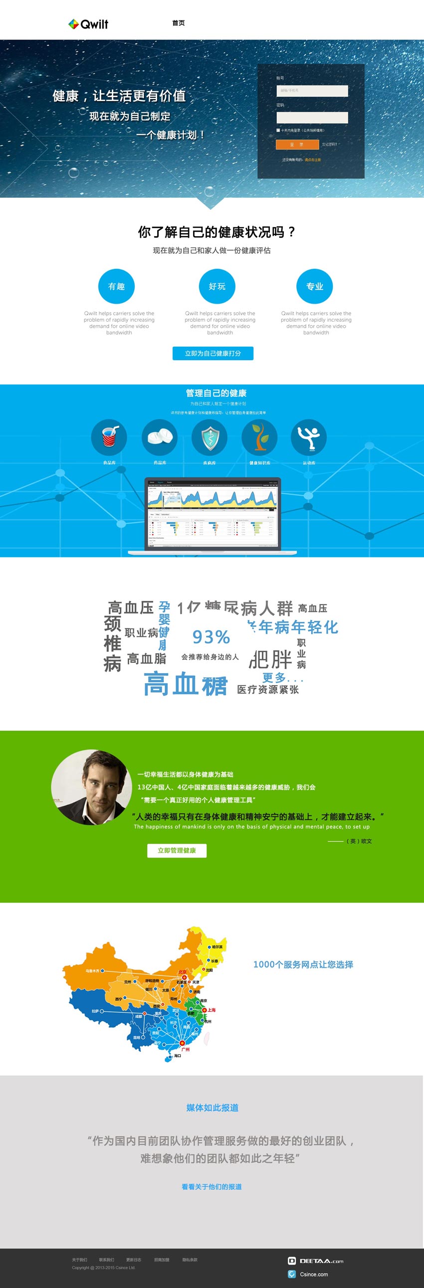 Win7风格健康管理软件App专题PSD模板，一键下载，轻松打造专业页面