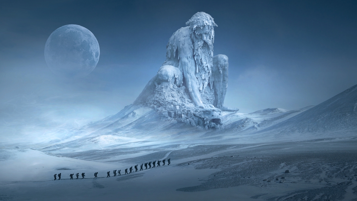 冒险探秘雪雕奇境，精选4K高清壁纸下载，3840x2160超清画质