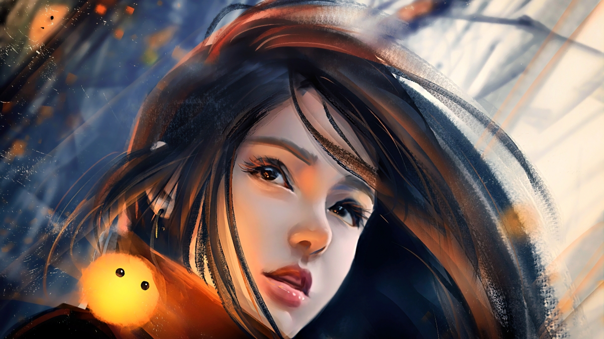 幻想女孩小精灵主题绘画，绝美4K高清壁纸下载（3840x2160分辨率）