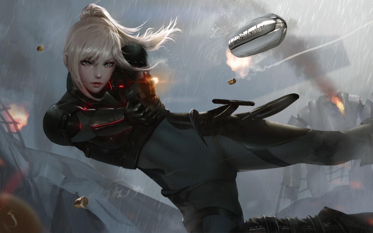 少女战术套装，绝美4K动漫壁纸，高清4000x2500，一键下载！
