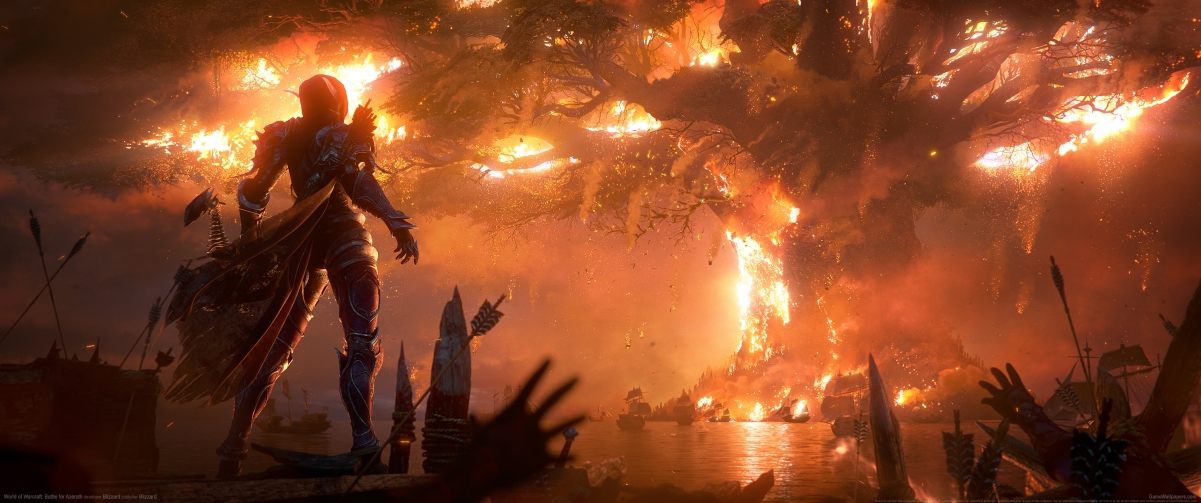 魔兽世界，争霸艾泽拉斯震撼来袭！精选4K超清壁纸，3440x1440分辨率，一键下载高清游戏美图！