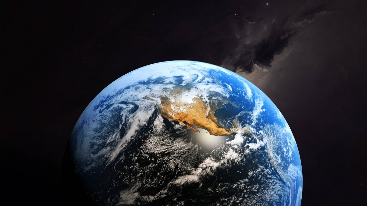 云卷地球，星空璀璨，4K高清壁纸，3840x2160极致风景图，一键下载！
