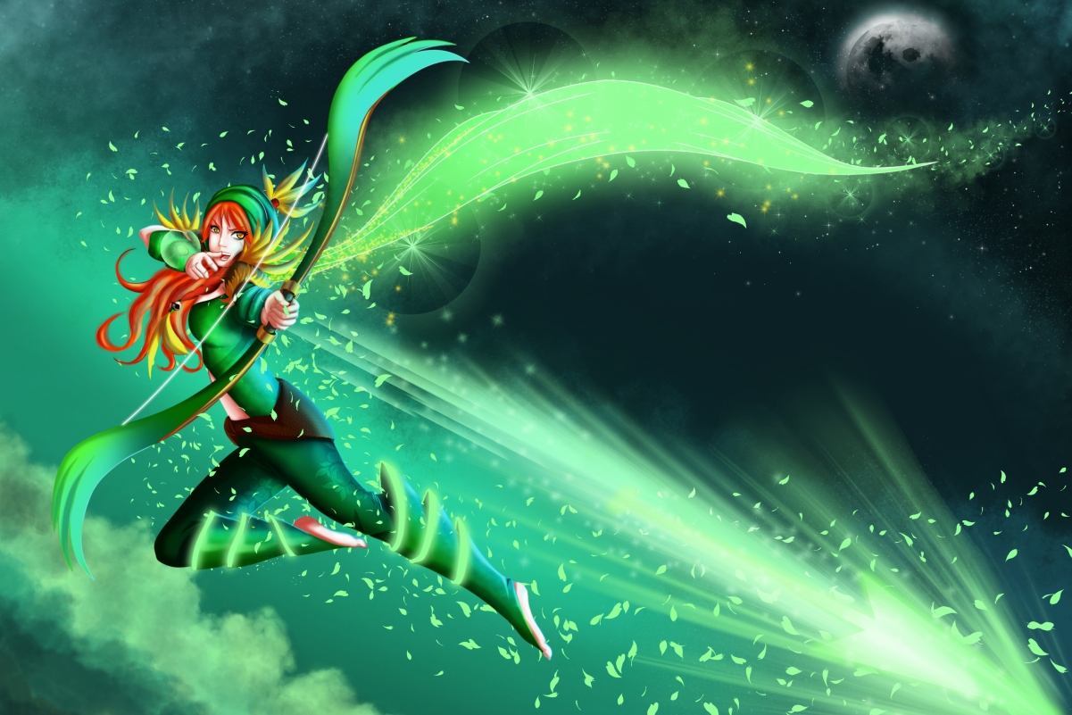 女孩弓箭手Dota 2精选，超清4K游戏壁纸，4200x2800分辨率，免费下载