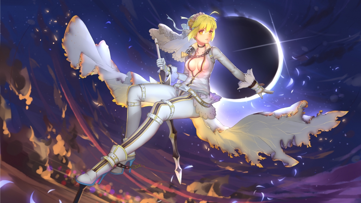 Fate/Extra 4K超高清壁纸，命运之夜动漫美图，3840x2160分辨率，免费下载