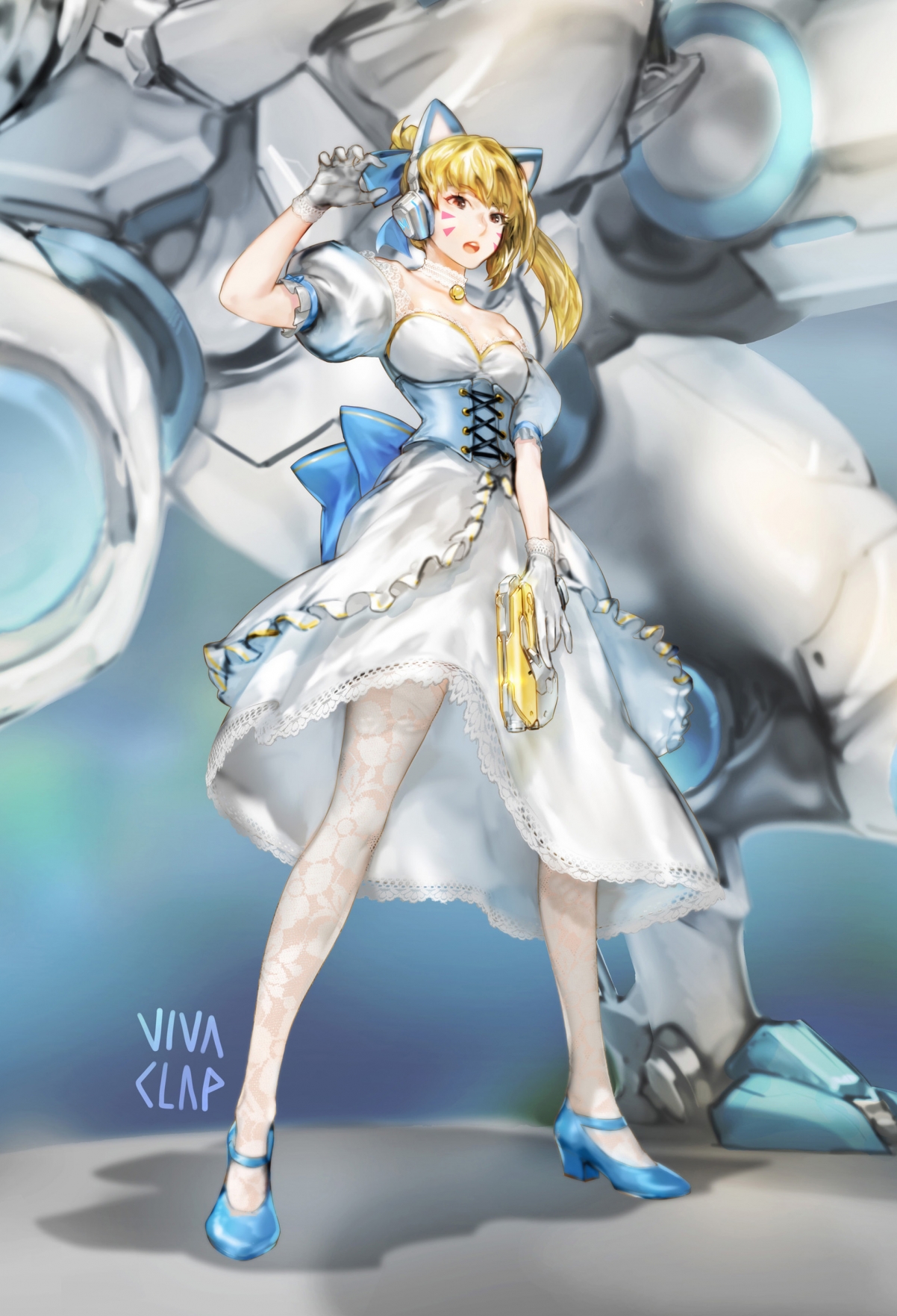 DVA精选白色丝袜美女壁纸，4K高清画质，适配1920x2816手机屏幕，一键下载