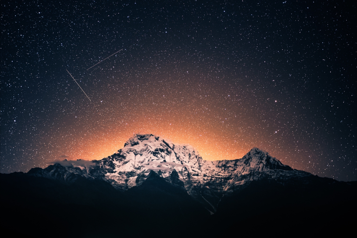 安纳普尔纳山夜观璀璨星空，绝美4K风景壁纸，高清下载4240x2832