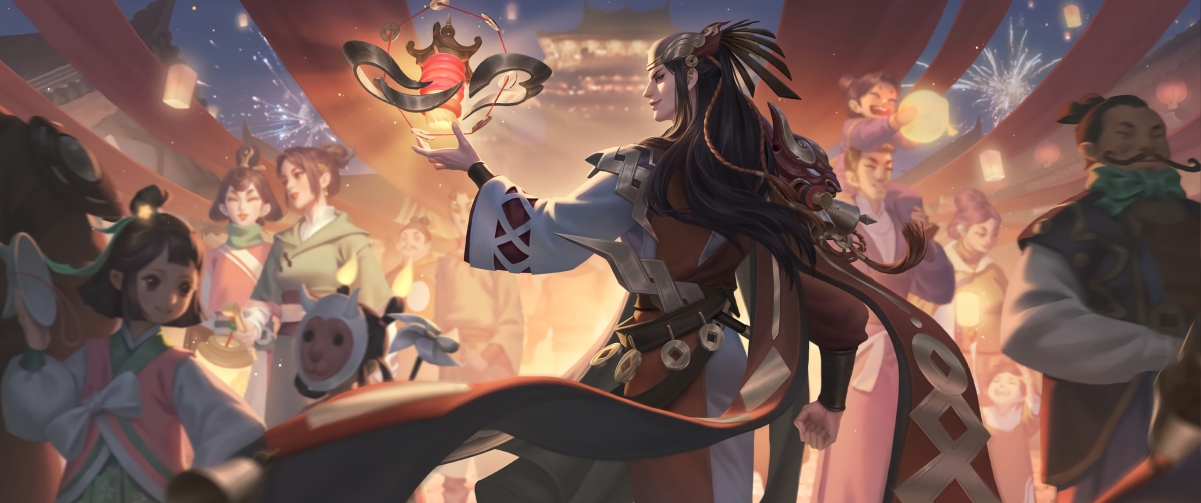 王者荣耀明世隐疑决卦4K高清壁纸，3440x1440分辨率，游戏美图免费下载
