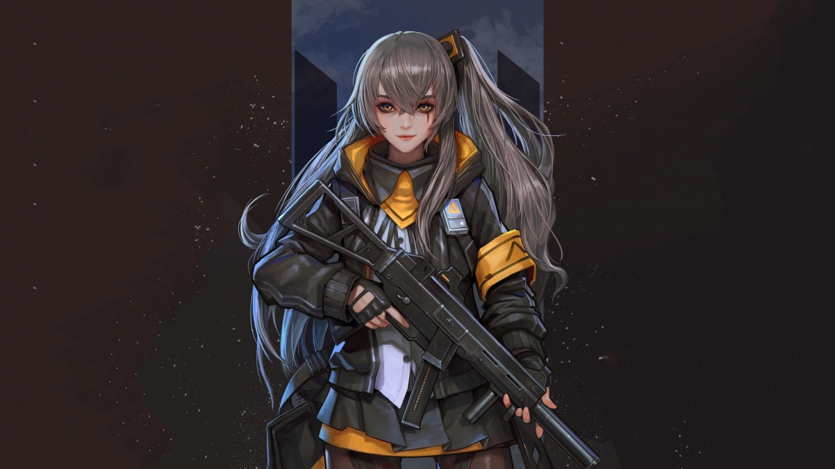 女孩战士前线风采，超高清4K动漫壁纸，3840x2160精美画质，一键下载！