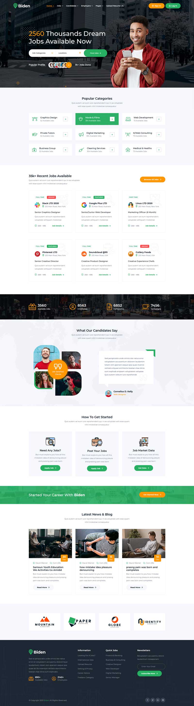 html5求职工作招聘响应式模板