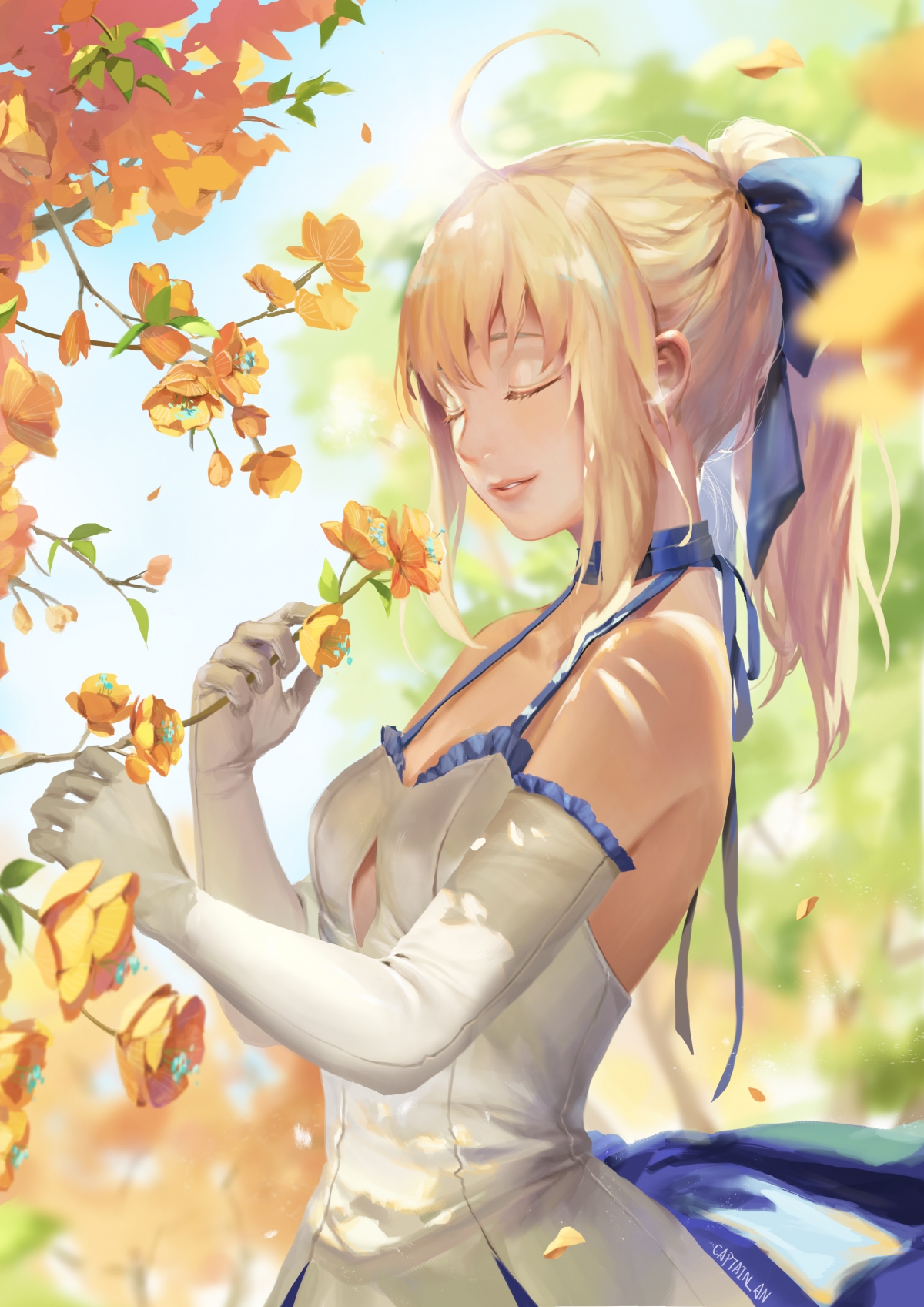 Saber礼服绝美呈现，全面屏适配4K高清手机壁纸，超清3508x4961像素，一键下载！
