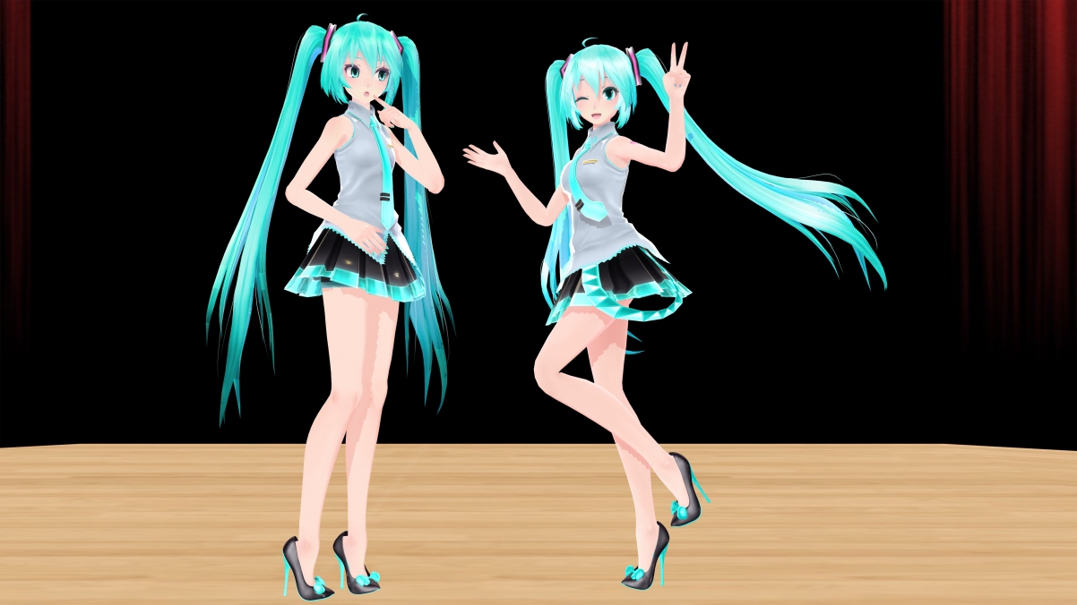 初音未来姐妹绝美4K壁纸，高清动漫图片，3840x2160分辨率，一键下载