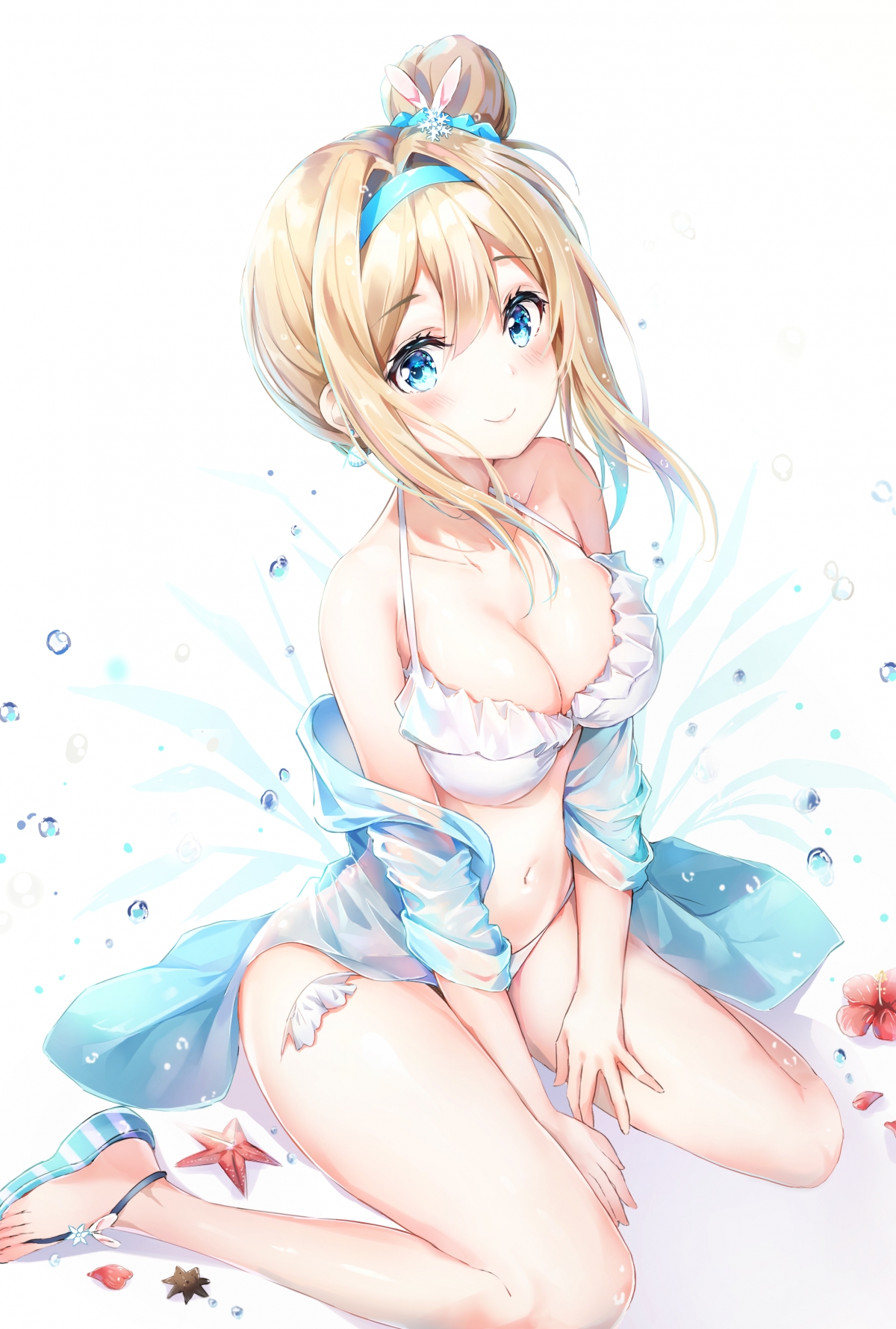 可爱少女比基尼泳衣，高清4K手机壁纸，2603x3859大图下载