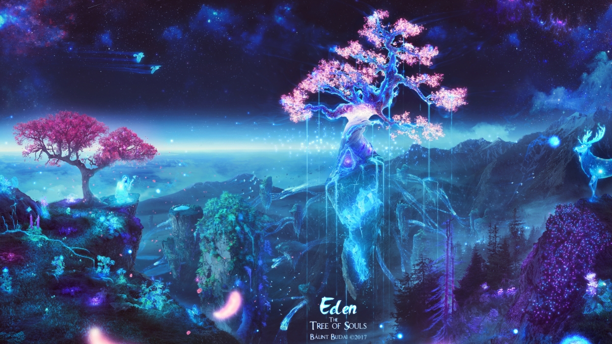【4K高清】唯美灵魂树艺术壁纸，梦幻般的视觉享受，3840x2160分辨率下载