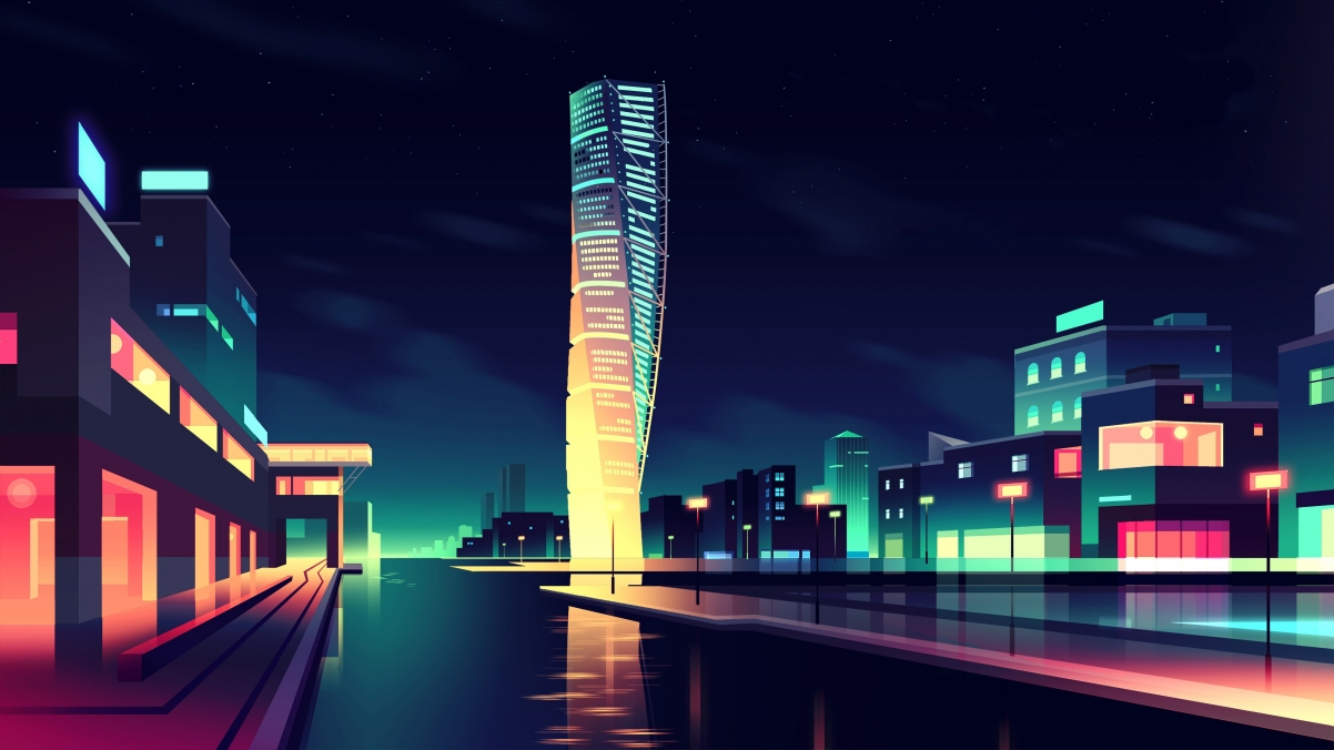 Romain Trystram插画精选，浪漫城市4K高清壁纸，3840x2160超清下载