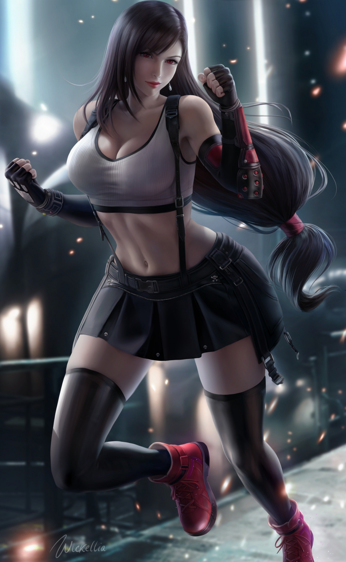 最终幻想VII蒂法，绝美竖屏4K手机壁纸，高清2520x4096下载
