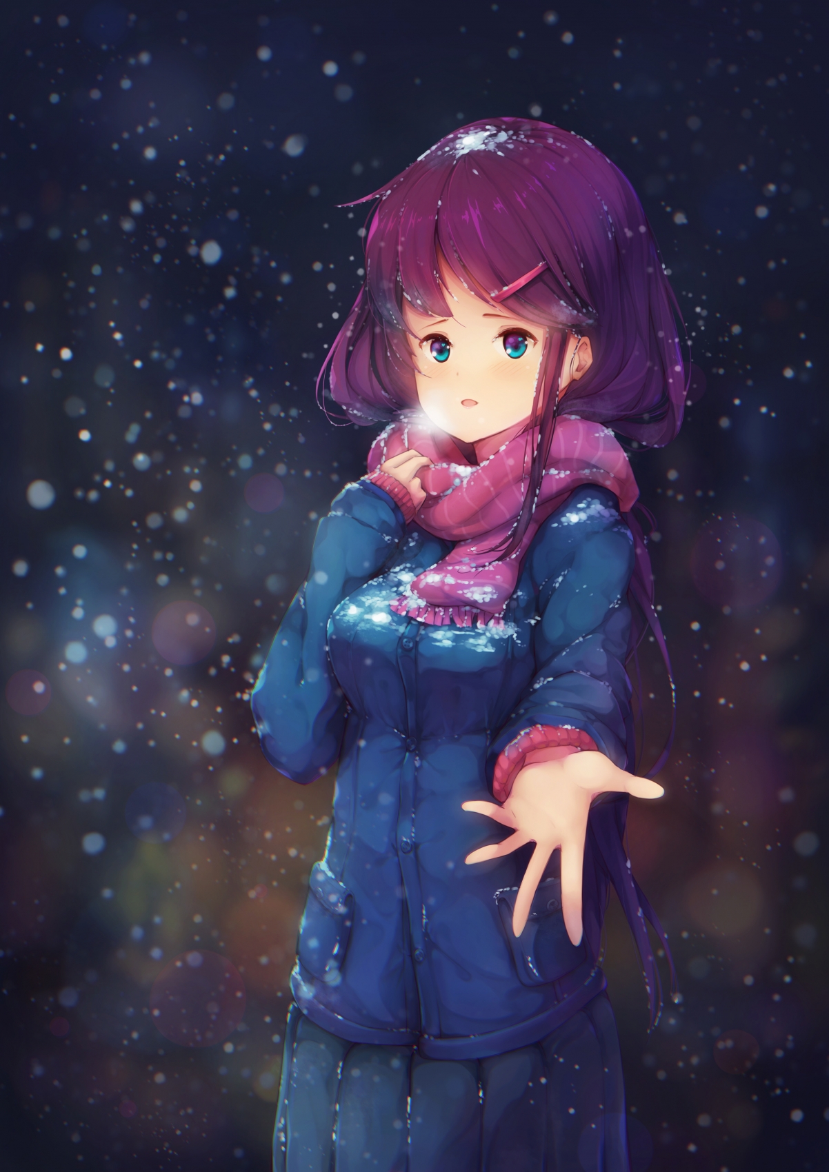 冬日女孩唯美竖屏4K超清壁纸，手机高清图片2828x4000，免费下载